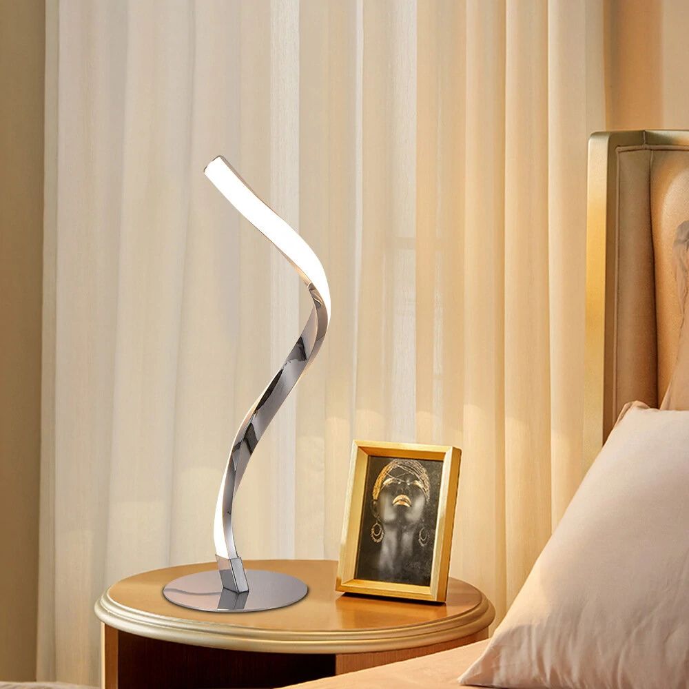 (image for) WiFi Spiral Bedside Table Lamp RGB LED Night Light Support Voice Control Tuya Smart Life APP Work With Alexa Google Home